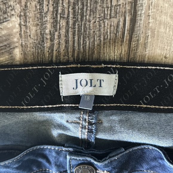 JOLT DISTRESSED WOMEN JEANS, SIZE 18 - Picture 3 of 12
